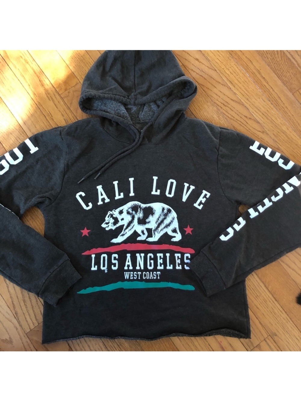 On Fire NWOT fleece crop hoodie